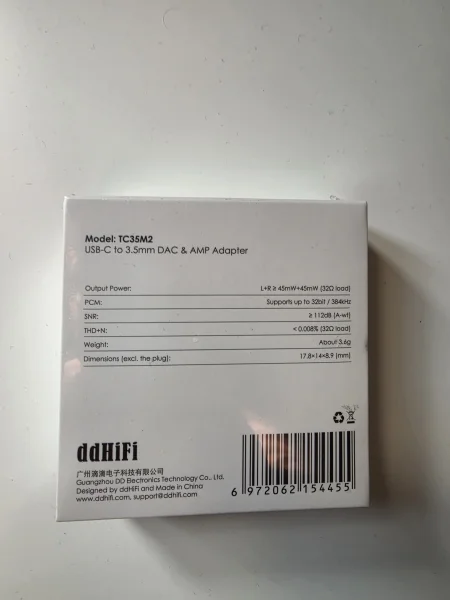 ddHiFi TC35M2 Compact 3.5mm Stereo DAC Adapter &ndash; Hi-Fi USB-C Audio Dongle - Bild 2 av 2