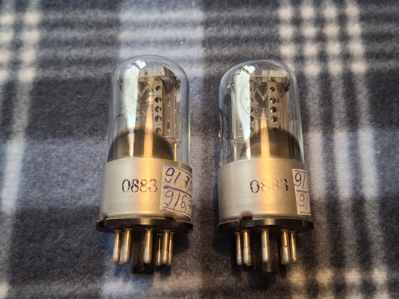 MELZ 6SN7 6H8C 1578 6N8S Holed Plates NOS Radiorör - Bild 5 av 6