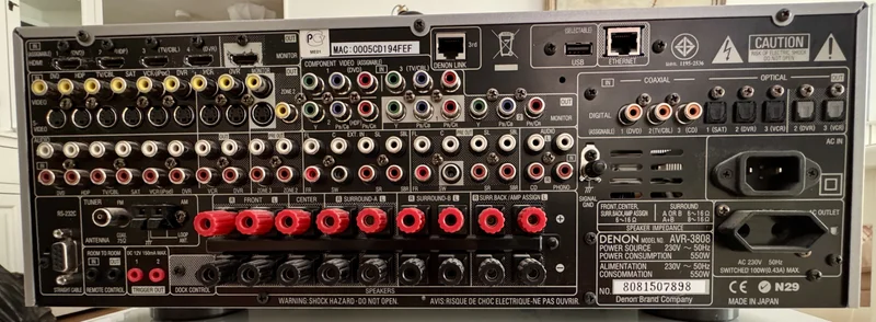 Denon AVR-3808 – 7.1 AV-receiver i närmast nyskick Denon AVR-3808 – 7.1 AV-receiver i närmast nyskick - Billede 4 af 5