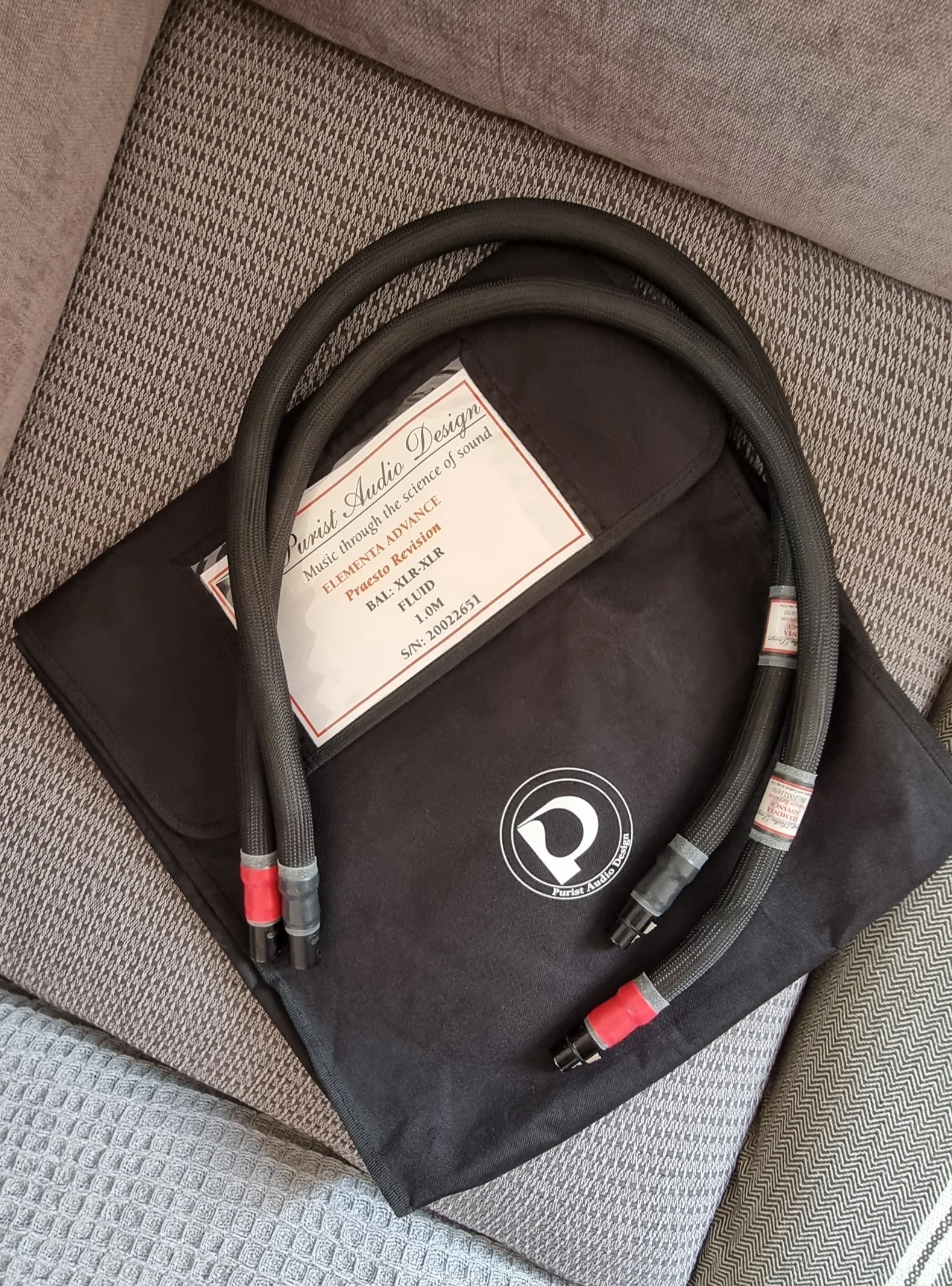 Purist Audio XLR/AES/Högtalarkablar.
