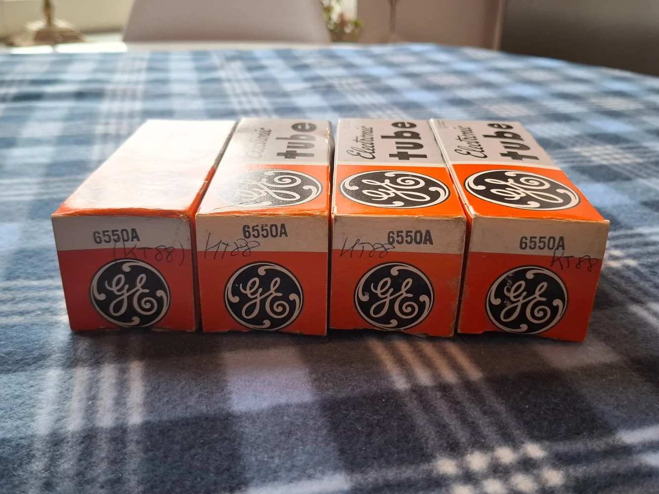 GE 6550A – NOS matchad quad – Made in USA – testade på AVO Mk IV