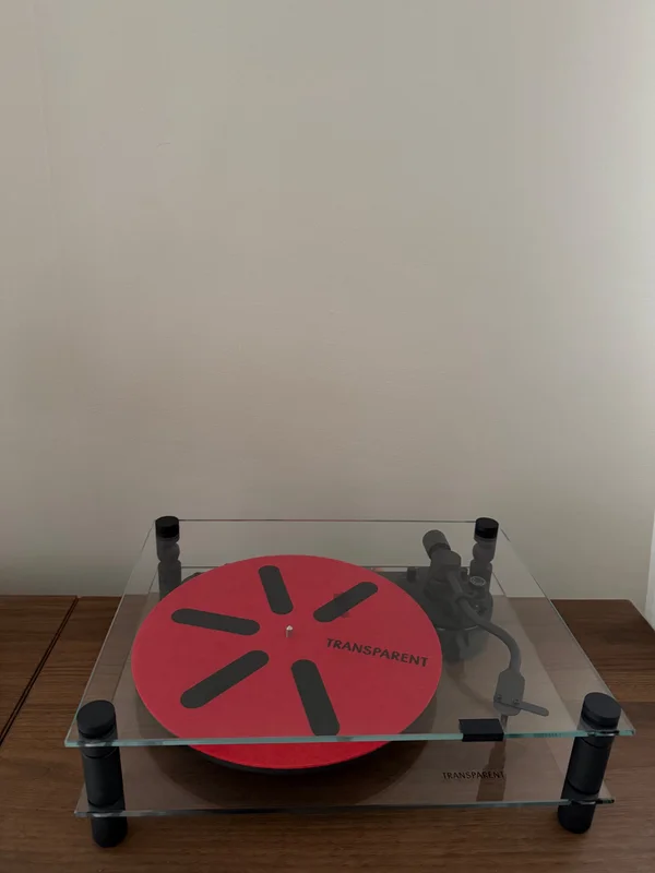 Transparent vinylspelare i svart - Bild 8 av 12