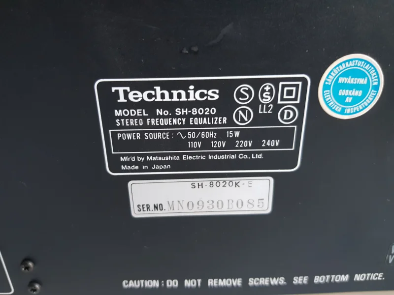 Technics SH-8020 Equalizer  - Bild 9 av 11