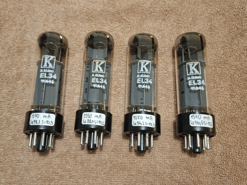 EL34 / 6ca7 D Klimo (RFT Östtyskland) Matchat kvartett NOS EL34 / 6ca7 D Klimo (RFT Östtyskland) Matchat kvartett NOS - Bild 1 av 7