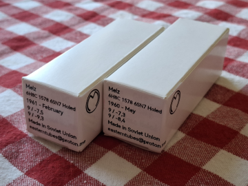 MELZ 6H8C 1578 6SN7 5692 6N8S Hole Plates NOS Radiorör /RARE
