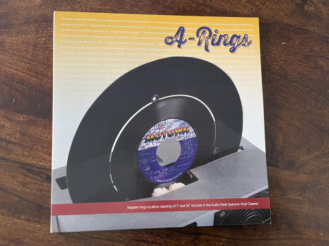 Adapter rings for Audiodesk Systeme record cleaner