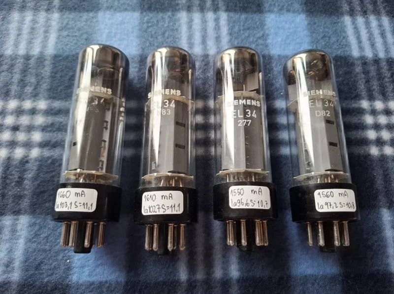 Siemens EL34 &ndash; Strong Matched Quad &ndash; Original Siemens-boxar - Bild 4 av 7