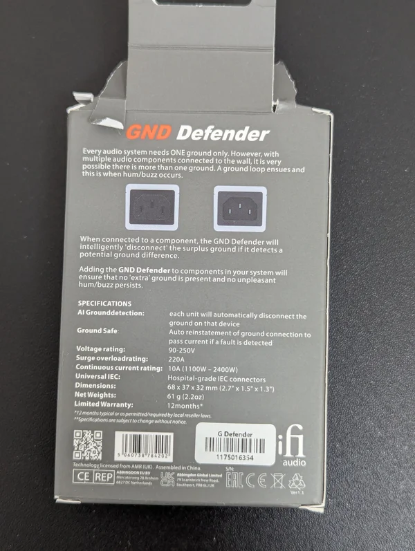 Ifi Audio GND Defender Ground Loop Eliminator - Bild 5 av 5