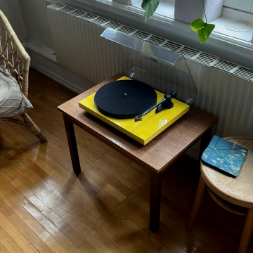 Pro-Ject Debut Carbon Turntable with Eve Audio Speakers and NAD Phono Preamp