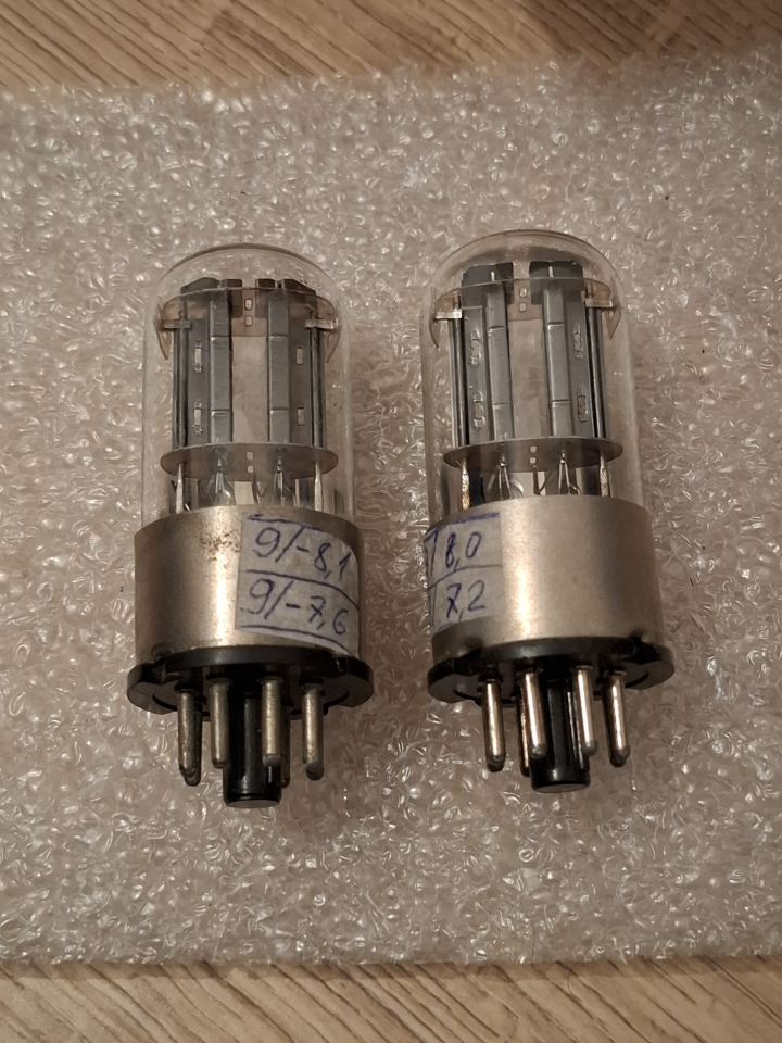 MELZ 6N8S / 6H8C / 1578 / 6SN7 METAL BASE NOS 1955/1956Rare