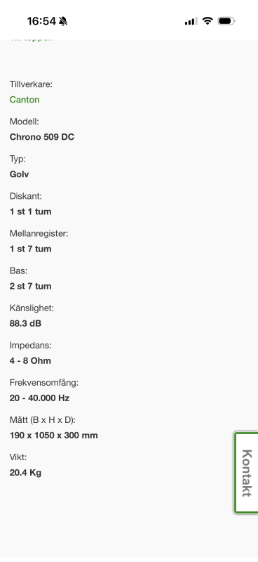 Canton Chrono 509DC x2 Golvhögtalare - Bild 4 av 4