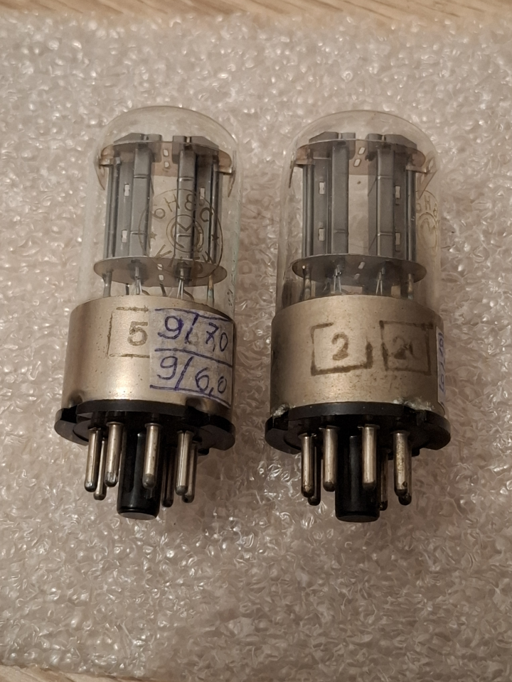 MELZ 6N8S / 6H8C / 1578 / 6SN7 METAL BASE NOS 1954 Rare Military