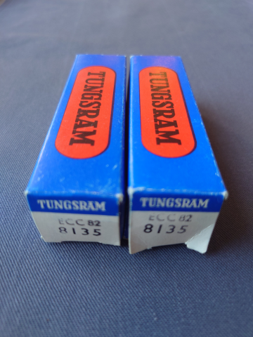 ECC82 Tungsram (12AU7) NOS NIB Big Ring Getter Radio rör