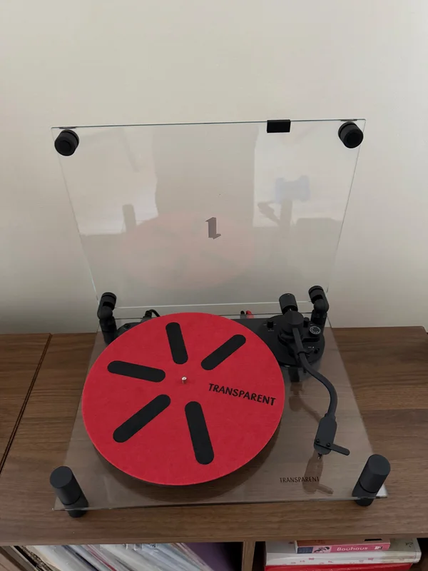 Transparent vinylspelare i svart - Bild 6 av 12