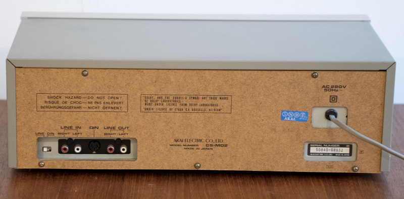 Akai CS-M02 Stereo Cassette Deck (1980-81) Akai CS-M02 Stereo Cassette Deck (1980-81) - Bild 4 av 5