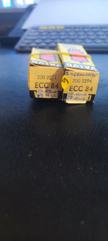 ECC 84 Valvo NOS/NIB matchat par