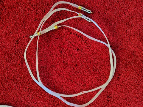 1 m RCA Silver pl&auml;terad .