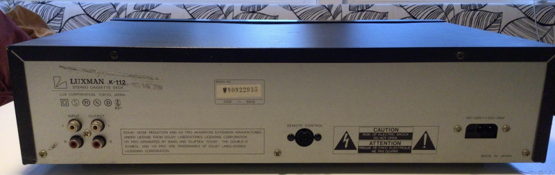 Kassettdäck Luxman K-112, 3 Head HX PRO - Bild 4 av 6