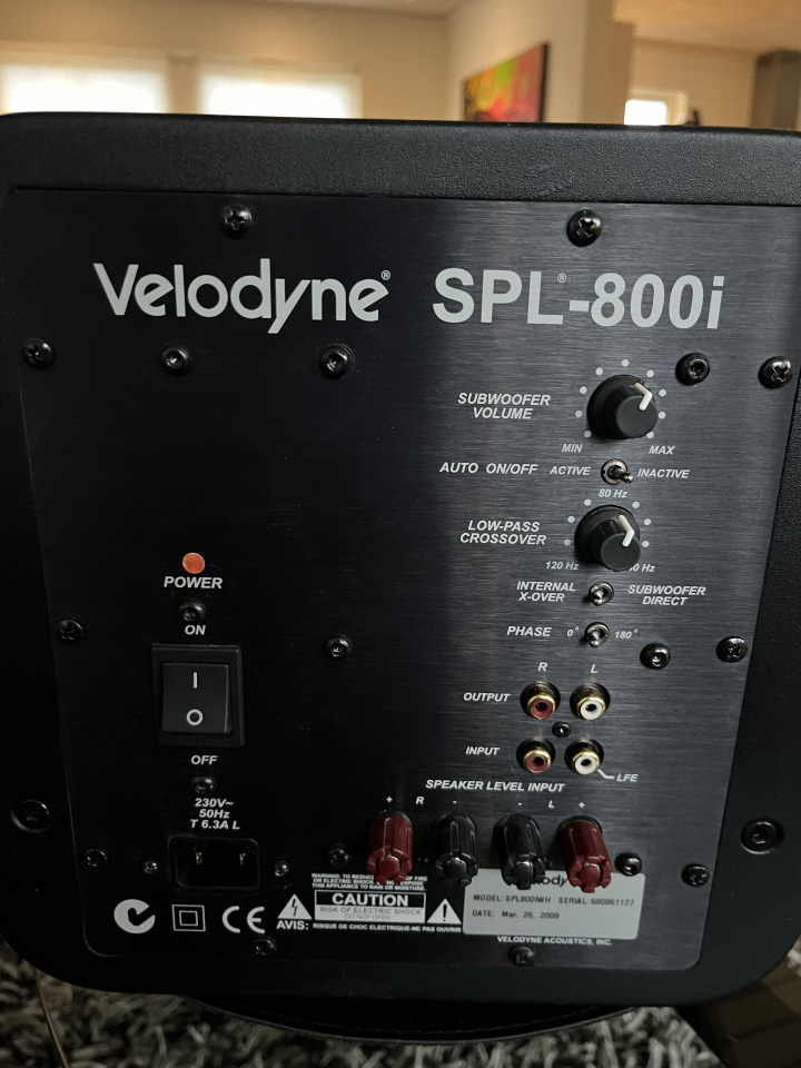 Defekt Velodyne SPL800 säljes