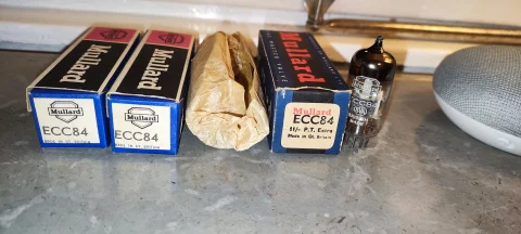 Mullard ecc84 NOS 3 st 2 st från 60 tale 1 st från 50 t...