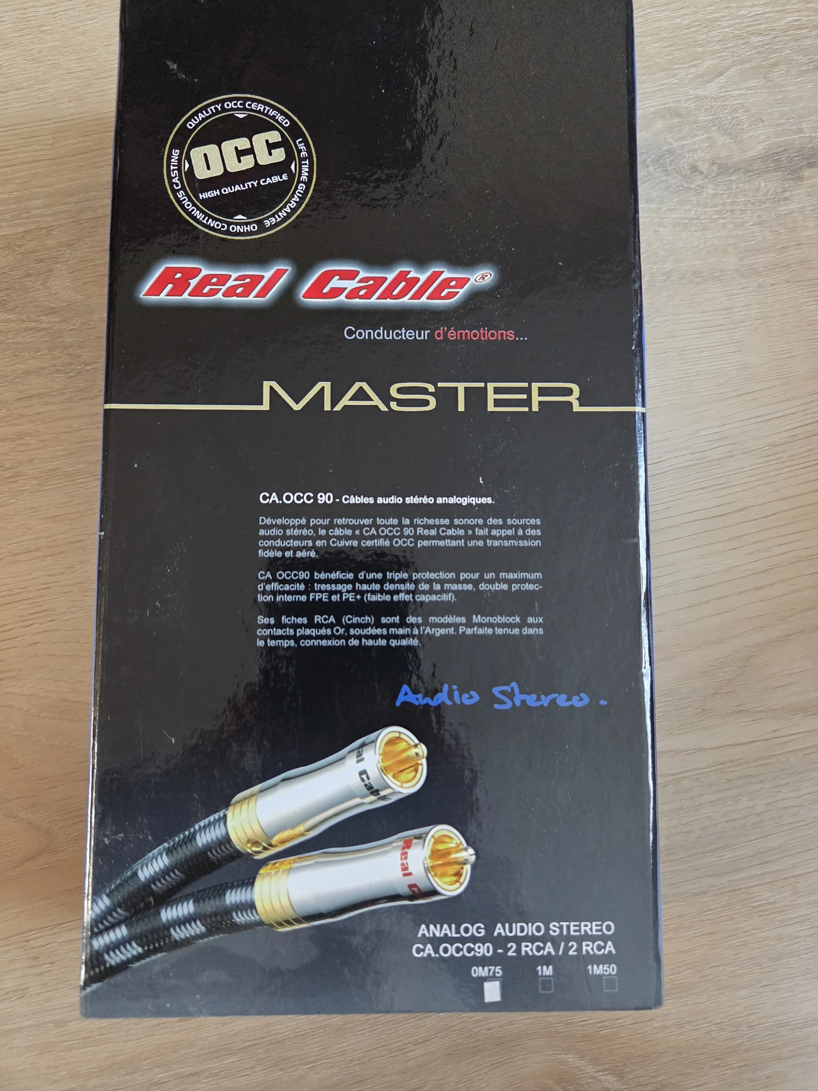 Real Cable CA OCC90 rca-signalkabel 0,75m