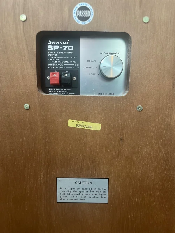 H&ouml;gtalare SANSUI Sp-70 - Bild 3 av 5