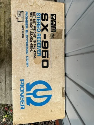 Pioneer SX-950 &ndash; originalkartong &ndash; servad med kvitto