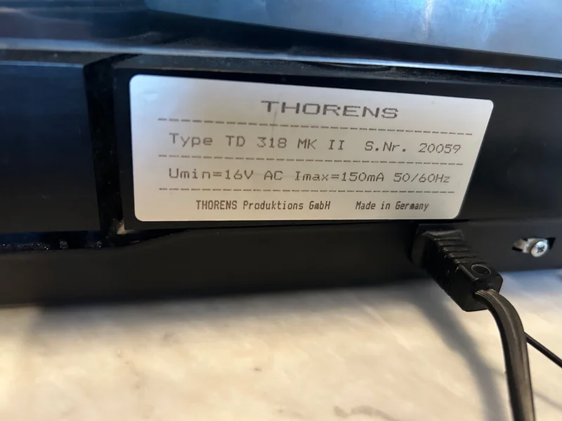 Skivspelare Thorens TD318 MKII - Bild 4 av 5