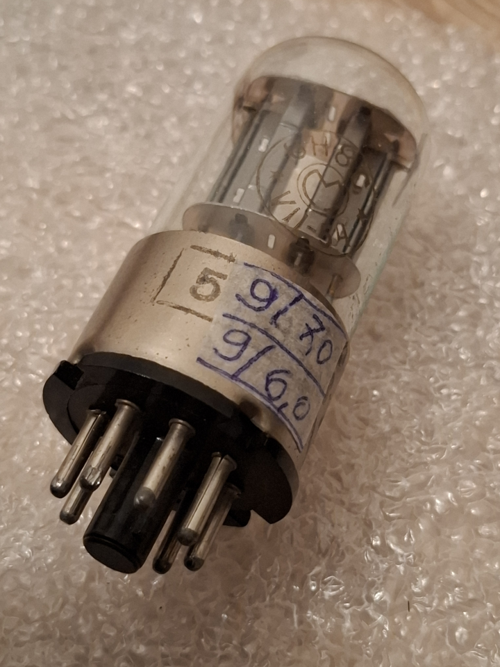 MELZ 6N8S / 6H8C / 1578 / 6SN7 METAL BASE NOS 1954 Rare Military