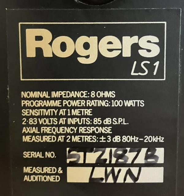 Rogers LS1 högtalare Rogers LS1 högtalare - Bild 5 av 7