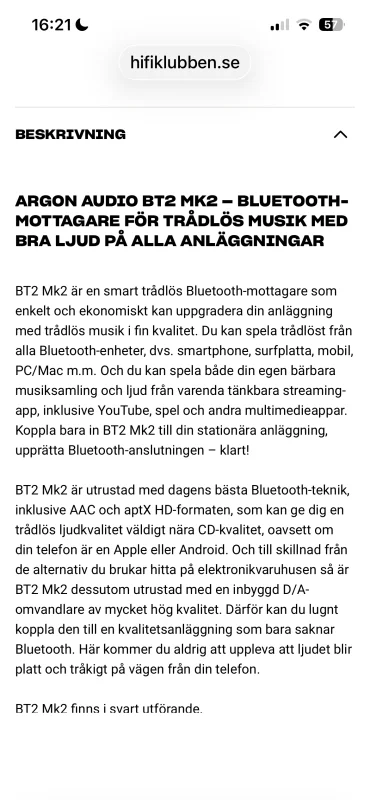 Argon BT2 MK2 Argon BT2 MK2 - Bild 3 av 3