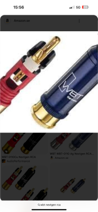 Wbt next gen RCA önskas. Alt furutech