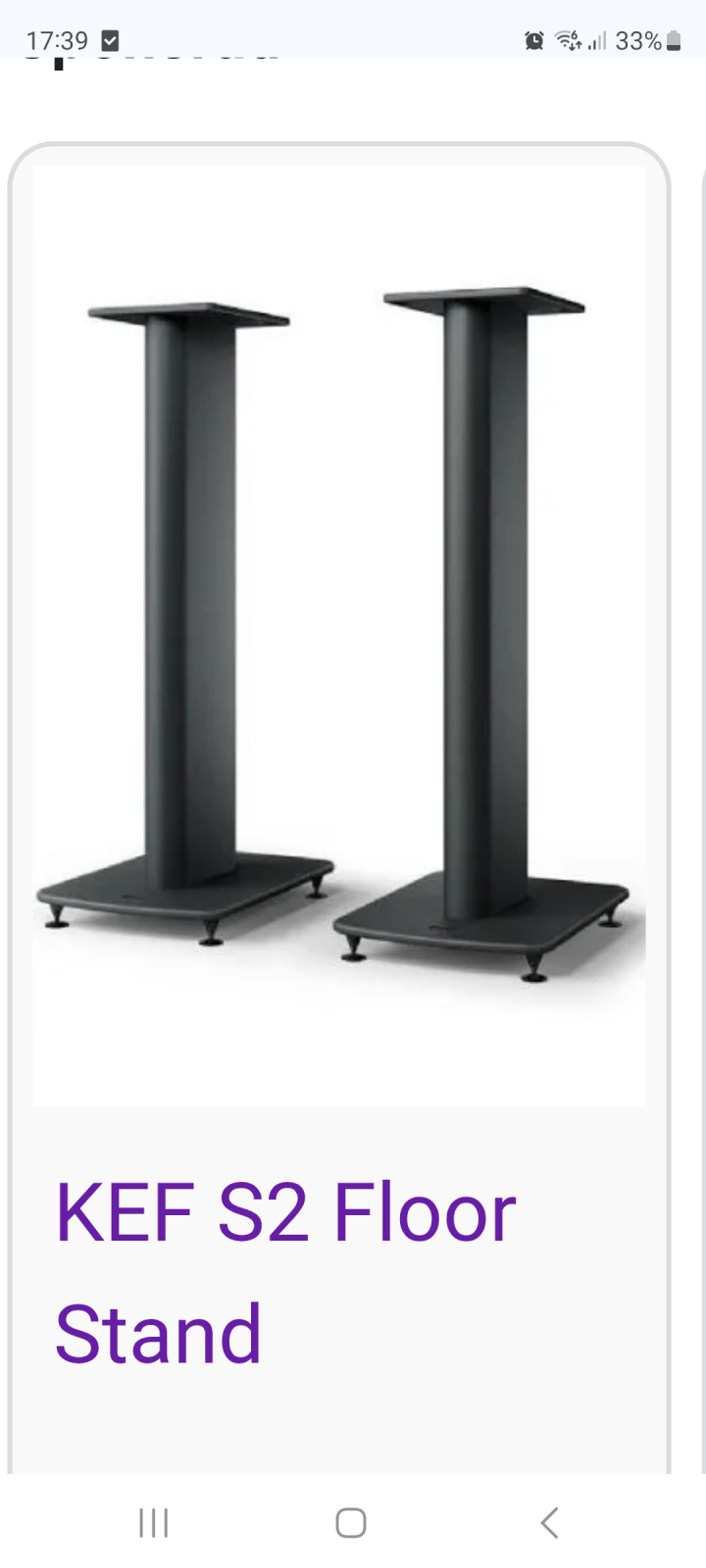 Kef S2 stativ