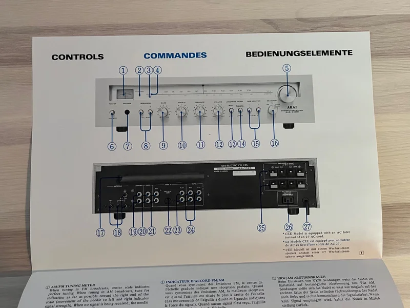 AKAI AA-1125 receiver - Bild 11 av 12