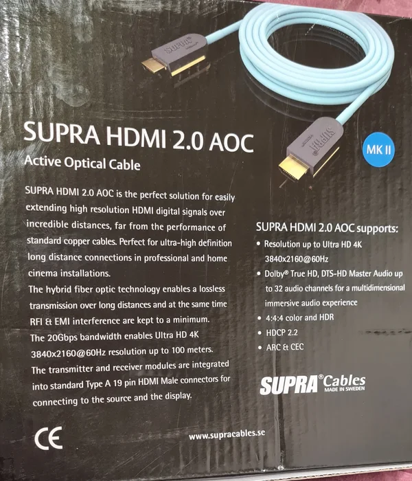 Supra HDMI AOC 4K 2.0 20m - Image 2 of 3