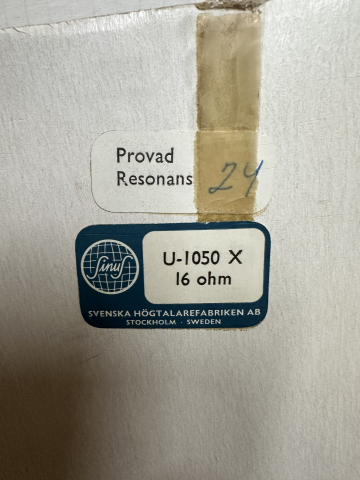 2 st Sinus U-1050 X 16 ohm Högtalare