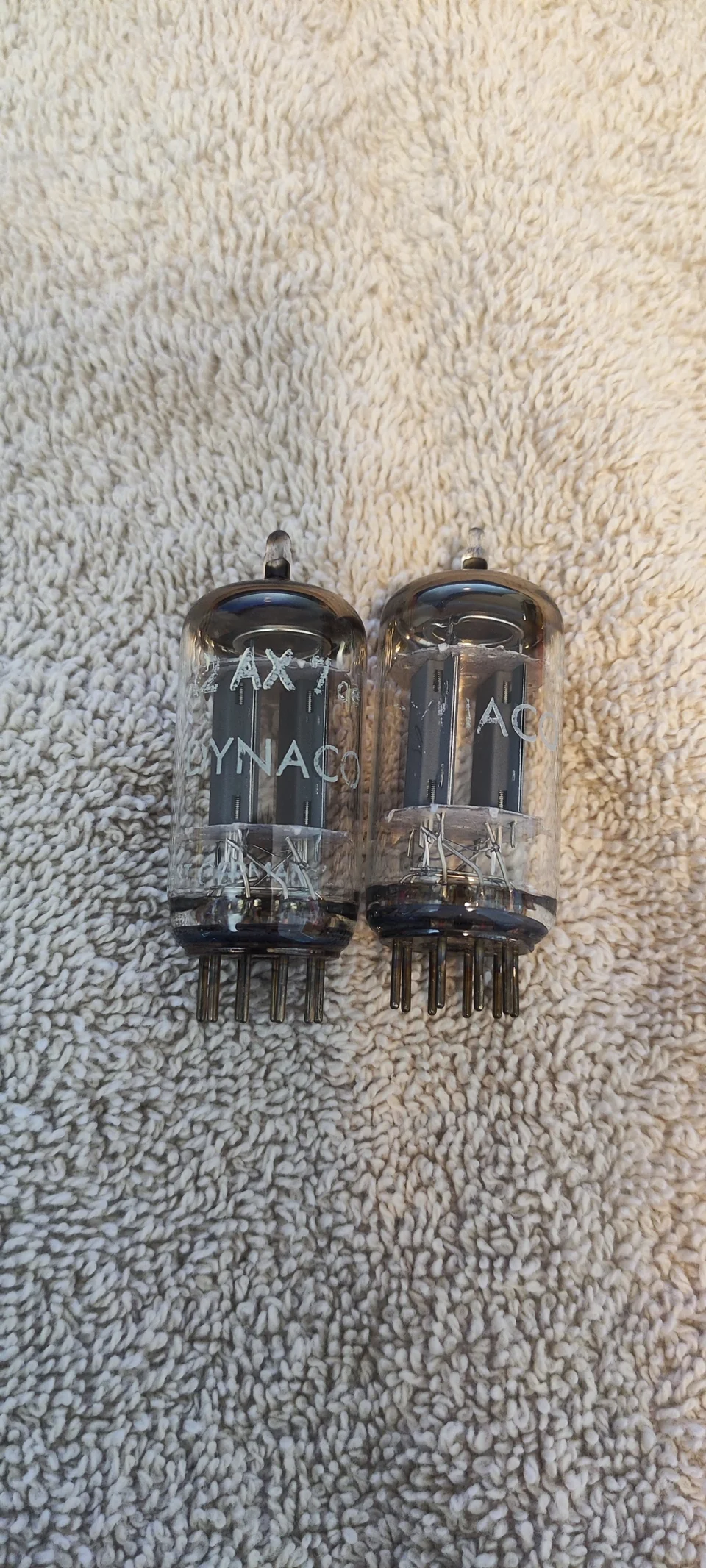 matchat par Dynaco 12AX7/ECC83 släta plattor (smooth plates) på 17 mm!!