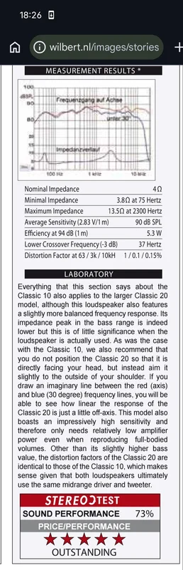Audio Physic Classic 20 h&ouml;gtalare - Bild 7 av 8