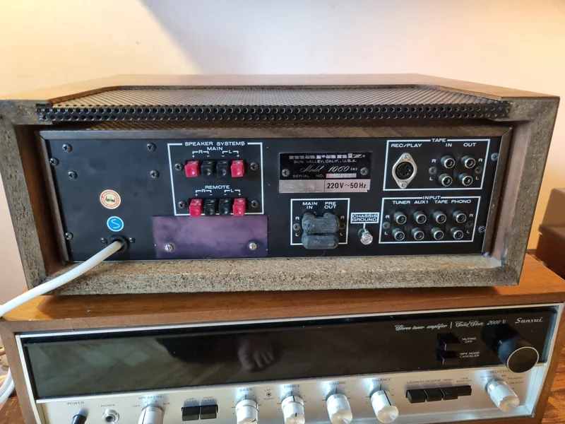 Marantz 1060 med tr&auml;kabinett, nyservad. - Bild 5 av 7