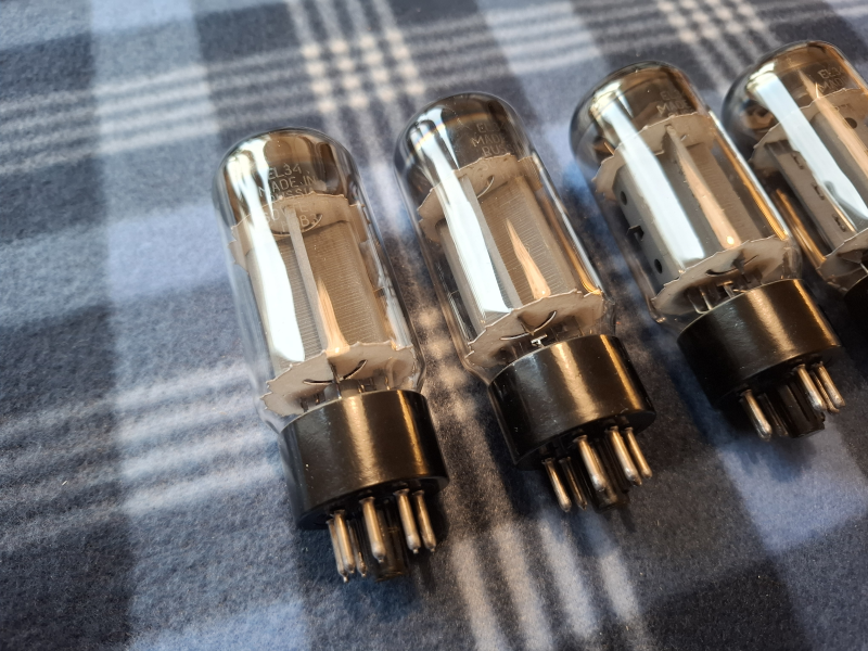Sovtek EL34 (6ca7) Fat Bottle NIB/NOS matchad kvartett - Bild 6 av 8