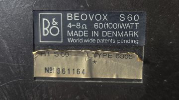 Bang & Olufsen Beovox S60, 4-vägshögtalare