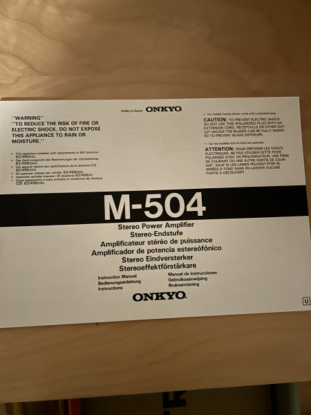 ONKYO P-304 + M-504 - Bild 2 av 5