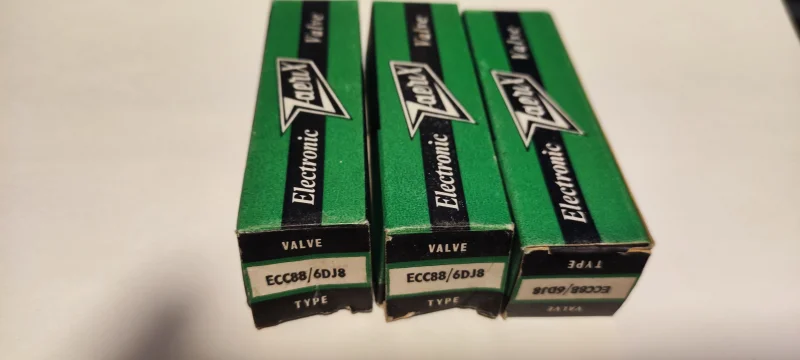 3 st Mullard/Zaerux ECC88/6DJ8 NOS! - Bild 1 av 3