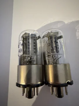 Melz Holed Plated NOS r&ouml;r 1578 6SN7 &aring;r 1972