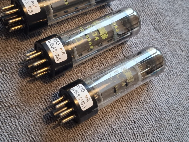 EL34 / 6ca7 RFT (&Ouml;sttyskland) Matchat kvartett NOS - Bild 5 av 6