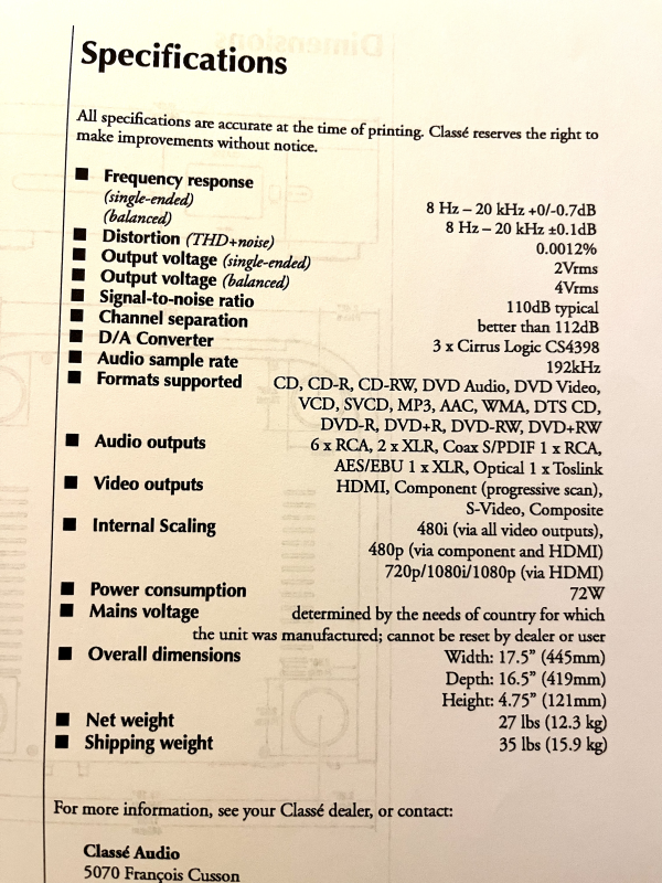 Classé CDP-300 multispelare - Bild 7 av 7