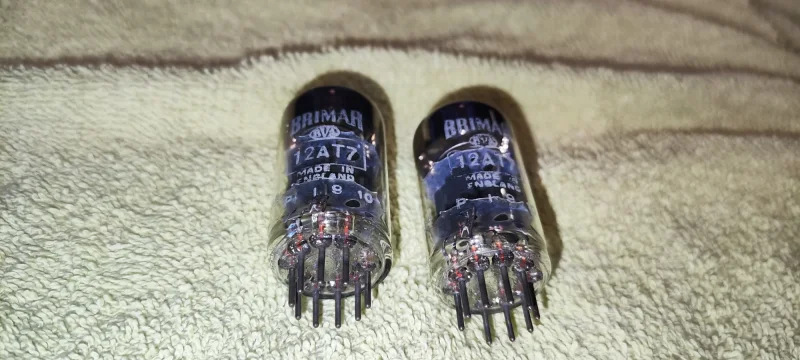 Matchat par Brimar ECC81 black plate NOS tillverkade &aring;r 60! - Bild 2 av 4