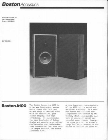 Boston A100