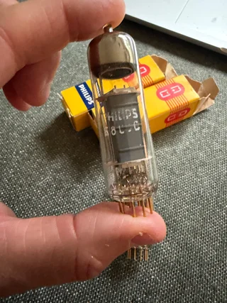 Philips E80CC Special Quality Goldplated NOS matchat pa...