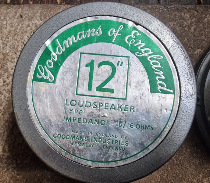 Goodmans 12" fyra stycken. S&auml;ljes &auml;ven som par. - Bild 6 av 7